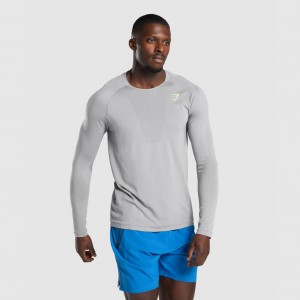 μπλουζακια Gymshark Apex Long Sleeve Seamless γκρι | 580ZNJGHX
