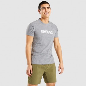 μπλουζακια Gymshark Apollo Charcoal Marl | 619SFXBPJ