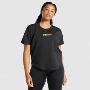 μπλουζακια Gymshark Apollo σταμπεσ μαυρα | 563VPHUZG