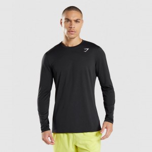 μπλουζακια Gymshark Arrival Long Sleeve μαυρα | 185TEQUIO