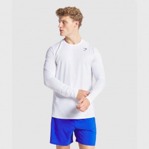 μπλουζακια Gymshark Arrival Long Sleeve ασπρα | 352AGHJZY