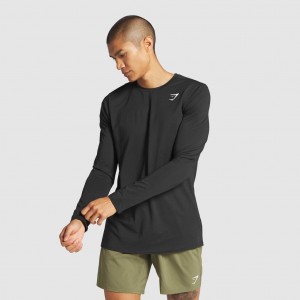 μπλουζακια Gymshark Arrival Long Sleeve μαυρα | 926ONDBYQ