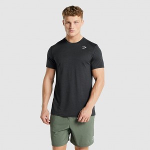 μπλουζακια Gymshark Arrival Marl μαυρα | 170PWVADI