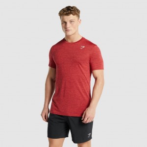 μπλουζακια Gymshark Arrival Marl κοκκινα | 564IYZFUO