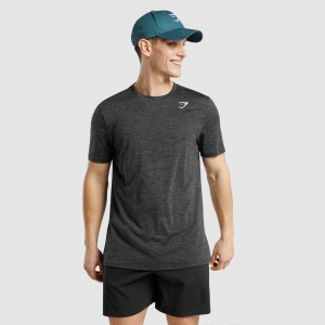 μπλουζακια Gymshark Arrival Marl μαυρα | 754TOGQIX