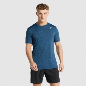 μπλουζακια Gymshark Arrival Marl σκουρο μπλε | 109XHUJZS