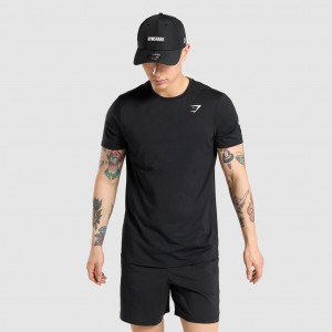 μπλουζακια Gymshark Arrival Regular Fit μαυρα | 691VENMFT