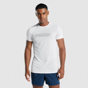 μπλουζακια Gymshark Arrival σταμπεσ ασπρα | 096FQUPMJ