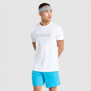 μπλουζακια Gymshark Arrival σταμπεσ ασπρα | 183YSINTG