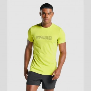 μπλουζακια Gymshark Arrival σταμπεσ κίτρινα | 940SBKIPA