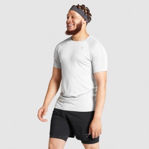 μπλουζακια Gymshark Aspect ελαφρια Seamless ανοιχτο γκρι | 042FXORNU