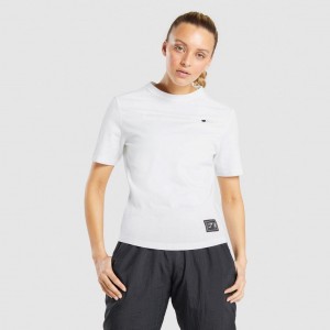 μπλουζακια Gymshark CTY ασπρα | 160IAKFTO