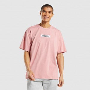 μπλουζακια Gymshark Central Oversized ροζ | 183HFMAPE