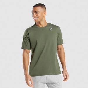 μπλουζακια Gymshark Crest Ελιά | 679WSDXRV