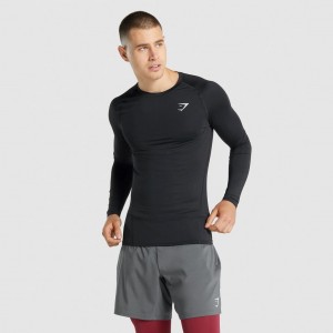 μπλουζακια Gymshark Element Baselayer Long Sleeve μαυρα | 163QAIHCL