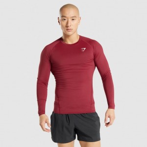 μπλουζακια Gymshark Element Baselayer Long Sleeve μπορντο | 518FBLHZK