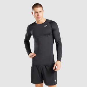 μπλουζακια Gymshark Element Baselayer Long Sleeve μαυρα | 926BERJIC