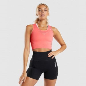 μπλουζακια Gymshark Energy Seamless Crop ροζ | 524OEYKXL