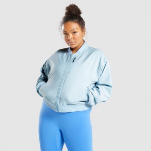 Μπουφαν Gymshark Essential Bomber ανοιχτο μπλε | 802MGISUL