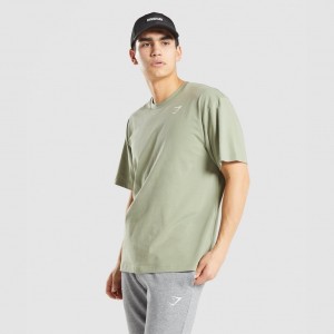 μπλουζακια Gymshark Essential Oversized ανοιχτο πρασινο | 738UKYDCE