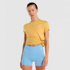 μπλουζακια Gymshark Essential κίτρινα | 392JAPDTH