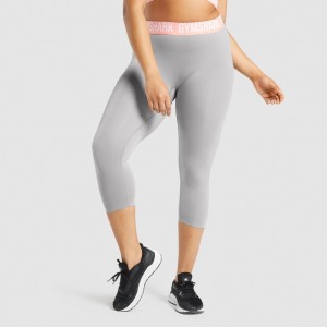 Κολαν Gymshark Fit Seamless Cropped γκρι | 587FVZEXY