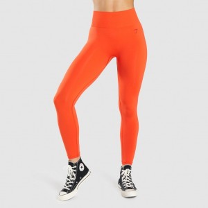 Κολαν Gymshark Fit Seamless Mid Rise πορτοκαλι | 027WMINCZ
