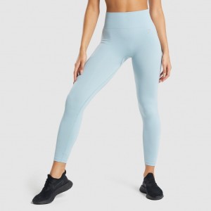 Κολαν Gymshark Fit Seamless Mid Rise μπλε | 524KVGMRZ