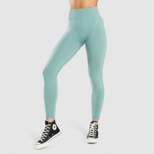 Κολαν Gymshark Fit Seamless Mid Rise ανοιχτο πρασινο | 862LIKSCN
