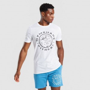 μπλουζακια Gymshark Legacy ασπρα | 092YHEWDT