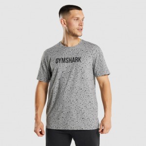 μπλουζακια Gymshark Micro Print ανοιχτο γκρι | 095DAGZTH