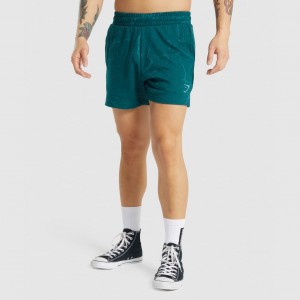 Σορτσ Gymshark Power 5 Teal Print | 267VHMROU