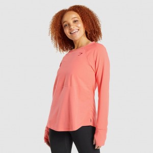 μπλουζακια Gymshark Pulse Long Sleeve ροζ | 830OXVNMP