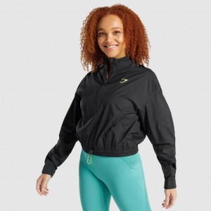 Μπουφαν Gymshark Pulse Woven μαυρα | 670FXLKRZ