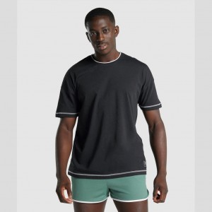 μπλουζακια Gymshark Recess μαυρα | 482QVUPHT