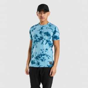 μπλουζακια Gymshark Restore Teal Print | 104PRUOJX