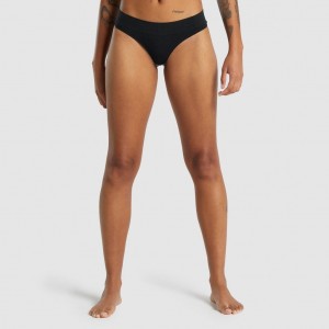 Στρινγκ Gymshark Seamless Low Rise μαυρα | 831BMEKPR