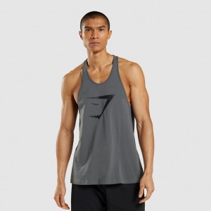 Γιλεκο Gymshark Sharkhead Infill Stringer Charcoal | 640QVTKFU