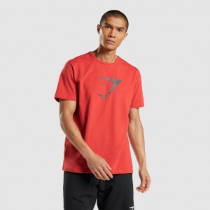 μπλουζακια Gymshark Sharkhead Infill κοκκινα | 259BPXSED