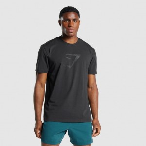 μπλουζακια Gymshark Sharkhead Infill μαυρα | 745MFSLAJ