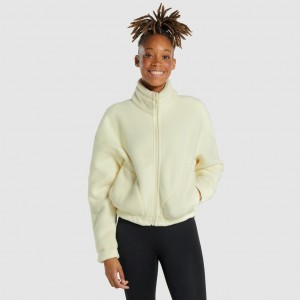 Μπουφαν Gymshark Sherpa κίτρινα | 216JOWNZK