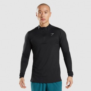 Φουτερ Gymshark Speed 1/4 Zip μαυρα | 789DMQXWI