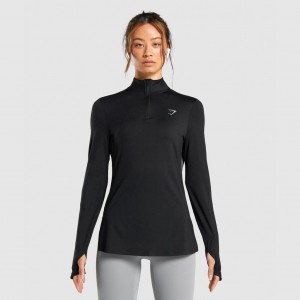 Μπουφαν Gymshark Speed Zip-Up μαυρα | 589BCERSA