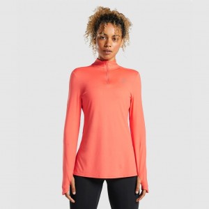 Μπουφαν Gymshark Speed Zip-Up πορτοκαλι | 735HONAYW