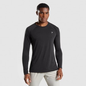 μπλουζακια Gymshark Studio Long Sleeve μαυρα | 321FWAPOM