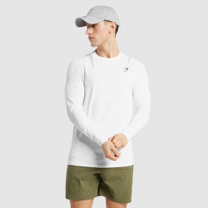 μπλουζακια Gymshark Vital Long Sleeve ασπρα | 912ZXYCQO