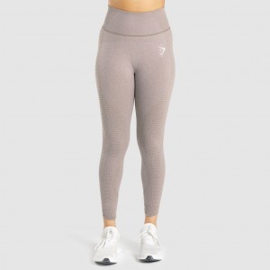 Κολαν Gymshark Vital Rise Seamless Taupe Marl | 687NDJZPV