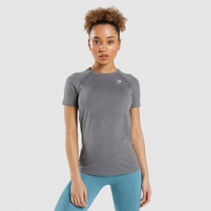 μπλουζακια Gymshark Vital Seamless 2.0 Light γκρι | 302SDUTFG