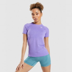 μπλουζακια Gymshark Vital Seamless 2.0 Light μωβ | 471XUNFAL