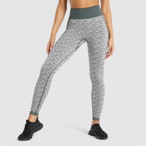 Κολαν Gymshark WTFlex Seamless High Waisted Chevron | 652GYWAMC